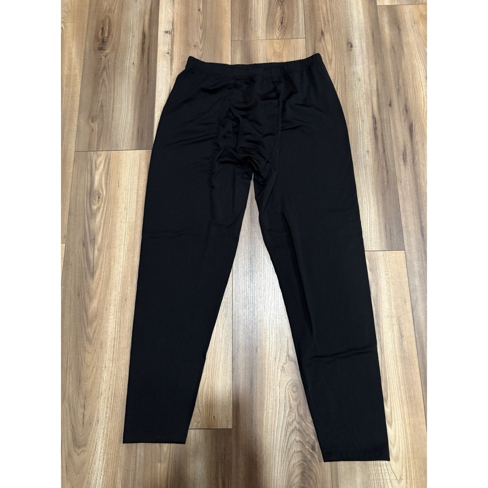 thermajohn long johns‎ thermal Base Layer Men's Sz XL Black Polyester Spandex